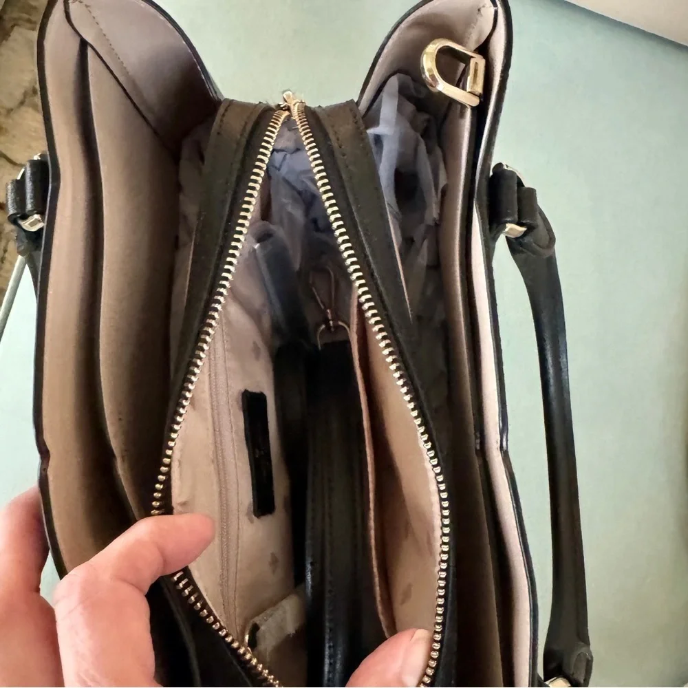 Kate Spade Medium Triple Compartment Black Satchel - Picture 11 of 14